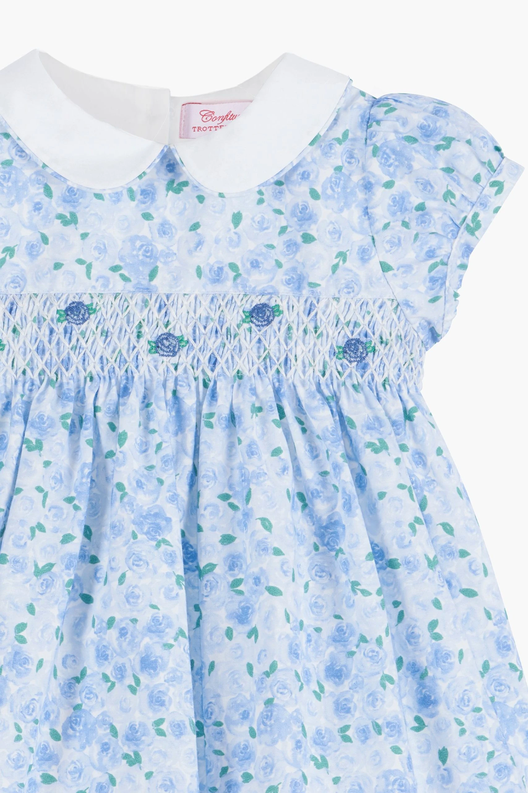 Trotters London Little Blue Rosie Smocked Dress 6 Trotters London Little Blue Rosie Smocked Dress - Image 4