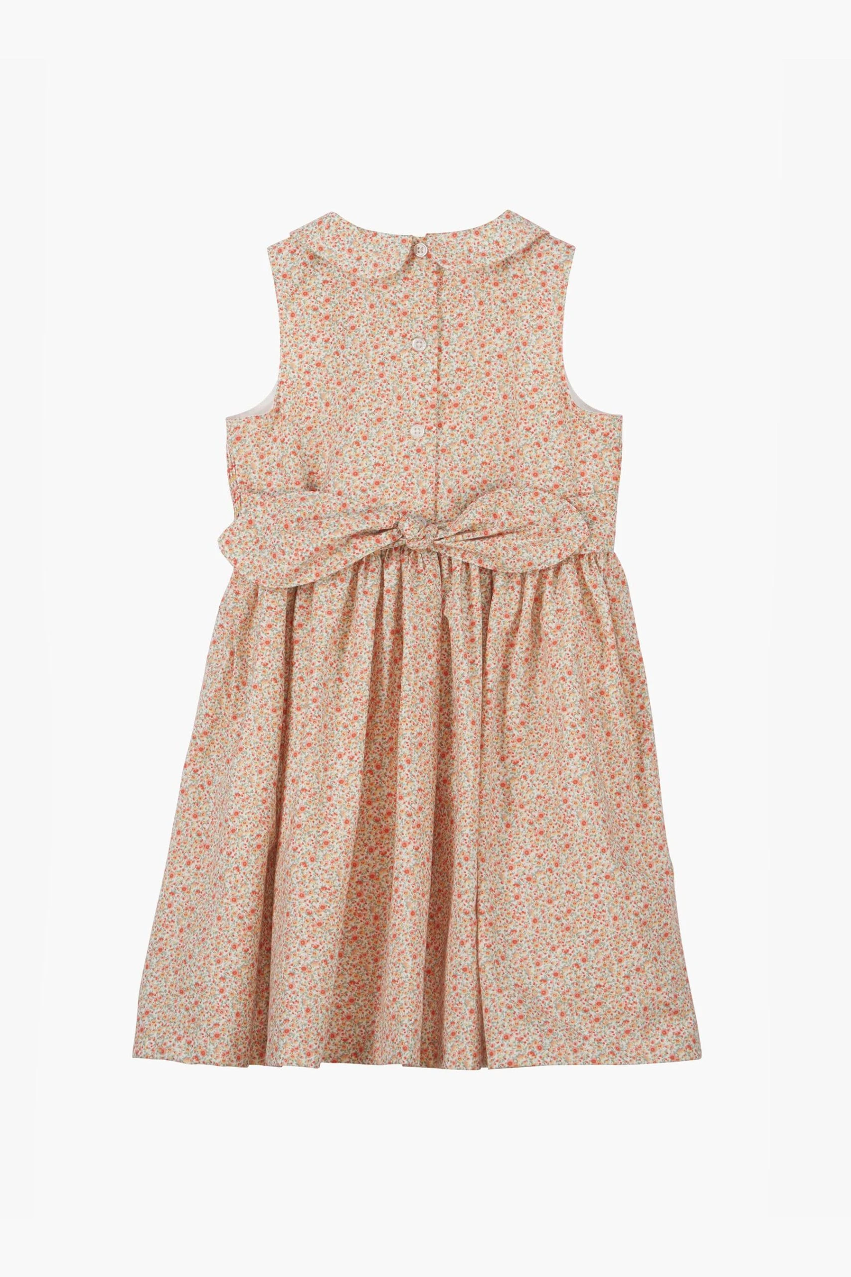 Trotters London Tangerine Esme Floral Smocked Dress 5 Trotters London Tangerine Esme Floral Smocked Dress - Image 3