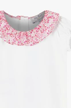 Trotters London Pink Liberty Print Phoebe Willow Jersey Top -Angel & Rocket Shop D49959s4