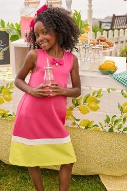 Angels Face Monday Rose Pink Colourblock Dress