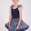 Angels Face Blue Navy Flossy Top -Angel & Rocket Shop D51 309s
