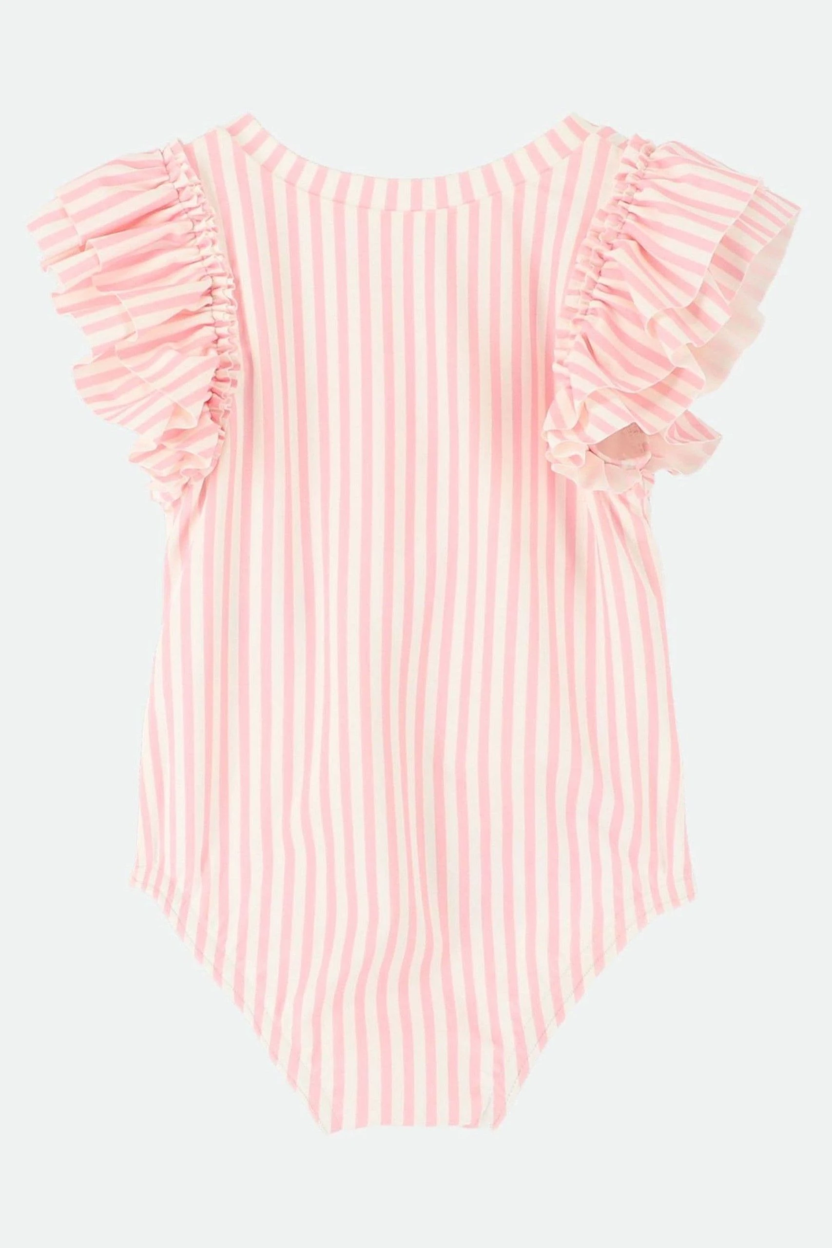 Angels Face Angel's Face Pink Sesimbra Striped Zip Up Swimsuit 4 Angels Face Angel's Face Pink Sesimbra Striped Zip Up Swimsuit - Image 2