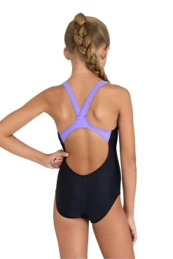Arena Girls Parrot V-Back Black Swimsuit -Angel & Rocket Shop D51915s2
