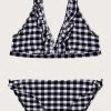 Monsoon Gingham Black Bikini Set -Angel & Rocket Shop D53000s