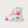 Monsoon Pink Unicorn Print Slipper Boots 2 Monsoon Pink Unicorn Print Slipper Boots -Angel & Rocket Shop D53009s