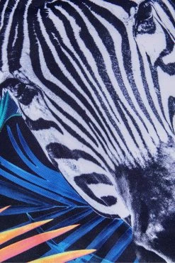 Monsoon Zebra Palm Print Black Swimsuit -Angel & Rocket Shop D53019s3