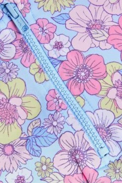 Monsoon Baby Blue Retro Floral Two-Piece Swimsuit With UPF50+ Protection -Angel & Rocket Shop D53201s3