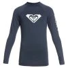Roxy Blue Whole Hearted Long Sleeve Rash Vest -Angel & Rocket Shop D55588s