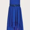 Monsoon Blue Abigail Bardot Prom Dress -Angel & Rocket Shop D56119s