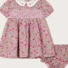 Monsoon Newborn Pink Shirred Ditsy Smock Dress Set 1 Monsoon Newborn Pink Shirred Ditsy Smock Dress Set -Angel & Rocket Shop D56126s
