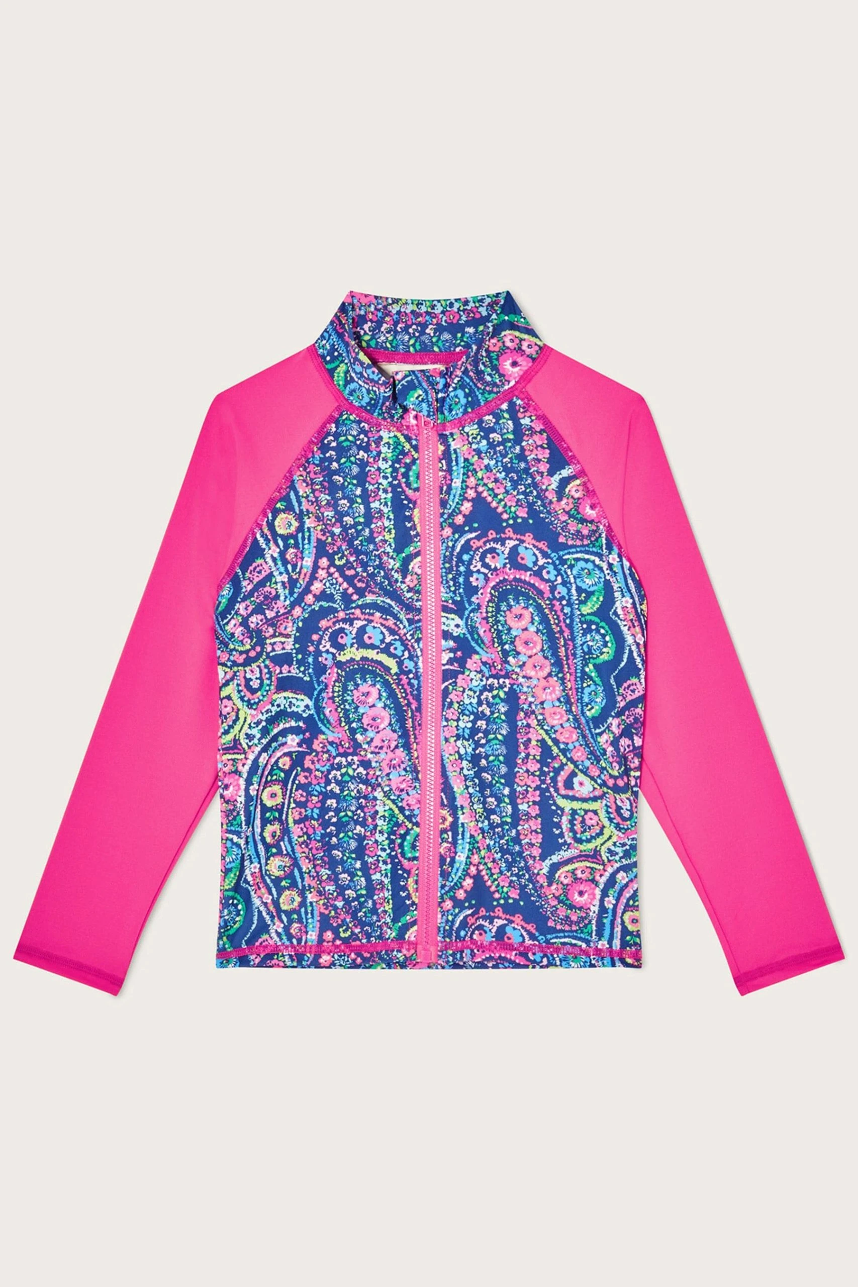 Monsoon Blue Paisley Zip Top With UPF50+ Protection 3 Monsoon Blue Paisley Zip Top With UPF50+ Protection