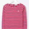 Fat Face FatFace Pink Breton Stripe T-Shirt -Angel & Rocket Shop D61445s