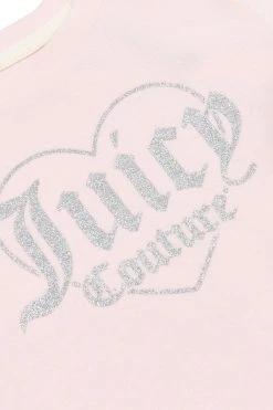Juicy Couture Girls Pink Print T-Shirt -Angel & Rocket Shop D62755s3