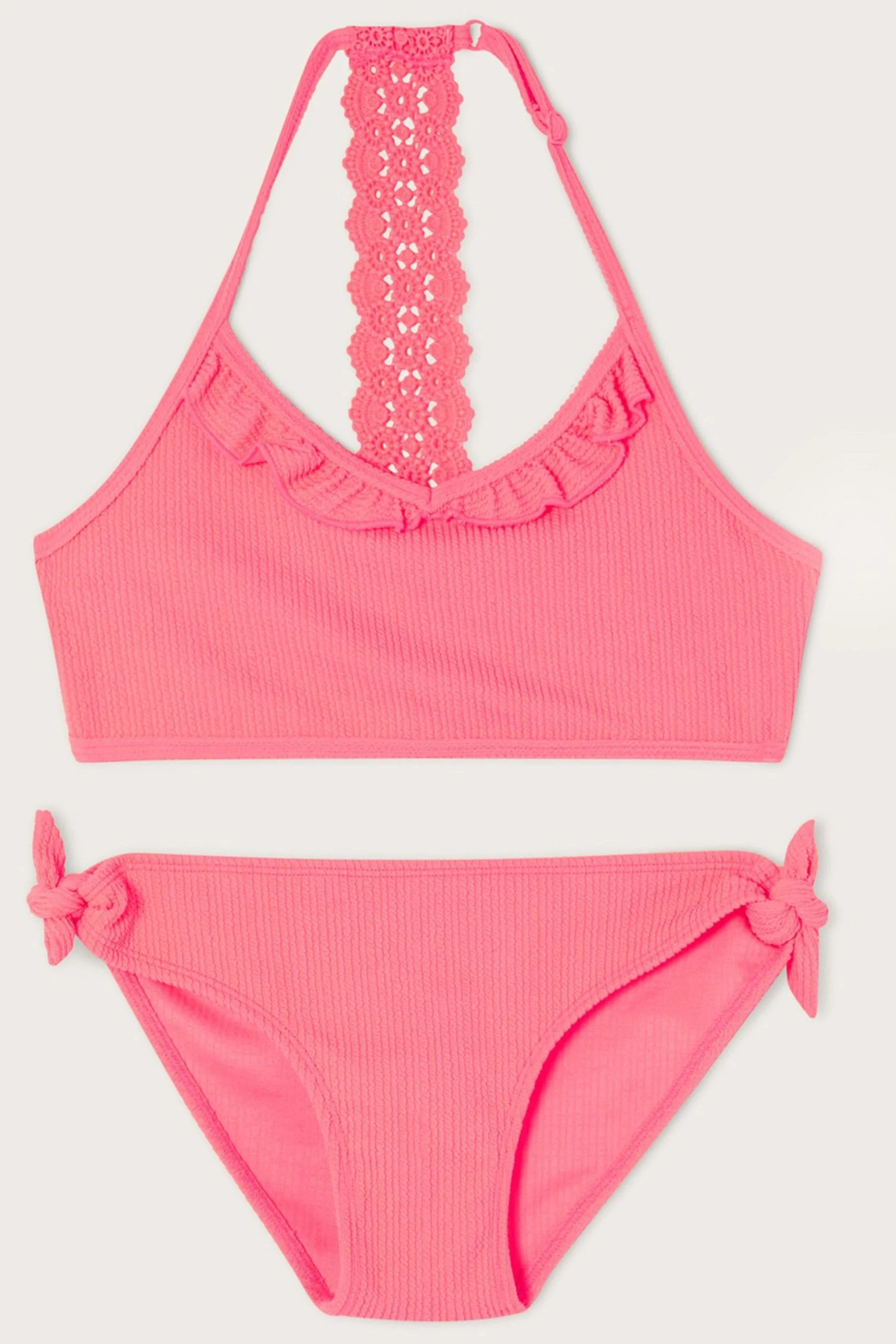 Monsoon Orange Texture Crochet Bikini Set 3 Monsoon Orange Texture Crochet Bikini Set