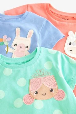 Next Long Sleeve Cotton T-Shirts 3 Pack (3mths-7yrs) -Angel & Rocket Shop D65052s6