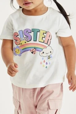 Next Short Sleeve Cotton Sister T-Shirt (3mths-7yrs)