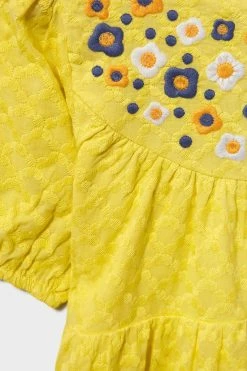 Crew Clothing Company Lemon Yellow Cotton A-Line Dress -Angel & Rocket Shop D68441s3