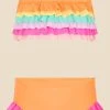 Angels By Accessorize Orange Rainbow Ruffle Bikini Set -Angel & Rocket Shop D72466s
