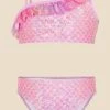 Angels By Accessorize Pink Asymmetric Mermaid Bikini Set -Angel & Rocket Shop D72468s