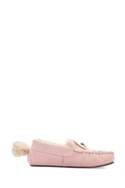 Start Rite Start-Rite Pink Snuggle Bunny Suede Warm Moccasin Slippers