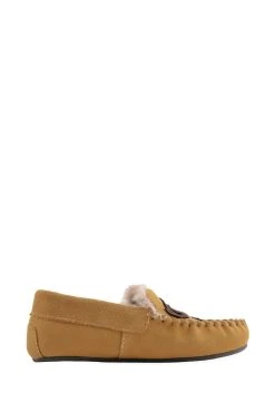Start Rite Start-Rite Brown Snuggle Bee Suede Moccasin Warm Slippers
