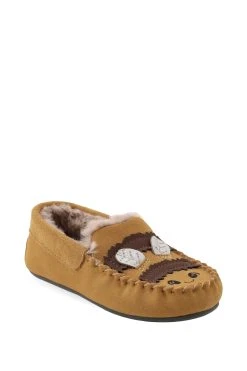 Start Rite Start-Rite Brown Snuggle Bee Suede Moccasin Warm Slippers -Angel & Rocket Shop D72725s5