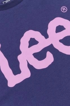 Lee Girls Blue Wobbly Graphic Boxy T-Shirt -Angel & Rocket Shop D72781s3