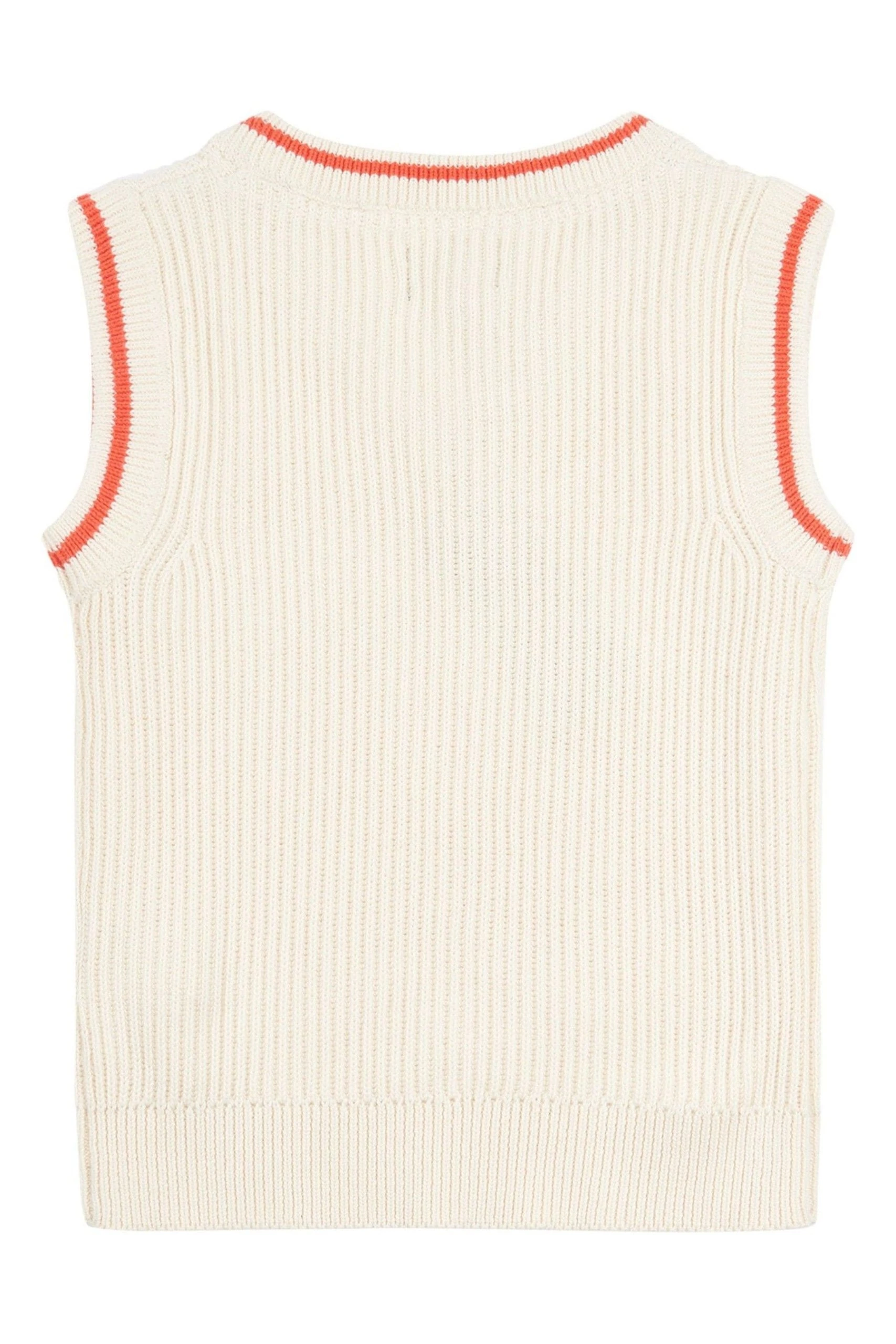 Lyle & Scott Girls Fisherman White Rib Vest 5 Lyle & Scott Girls Fisherman White Rib Vest - Image 3