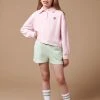 Lyle & Scott Girls Pink Lightweight Rugby Top -Angel & Rocket Shop D73254s