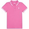 U.S. Polo Assn. Girls Pink Short Sleeve Polo Shirt