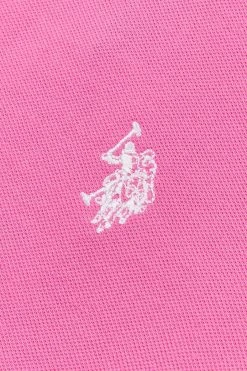 U.S. Polo Assn. Girls Pink Short Sleeve Polo Shirt -Angel & Rocket Shop D73582s3