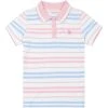 U.S. Polo Assn. Girls Pink Stripe Pique Polo Shirt