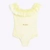 River Island Girls Yellow 3D Flower Swimsuit 2 River Island Girls Yellow 3D Flower Swimsuit -Angel & Rocket Shop D78017s