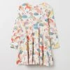 Polarn O. Pyret White Organic Unicorn Print Dress -Angel & Rocket Shop D80 076s