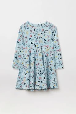 Polarn O. Pyret Blue Organic Floral Print Dress 9 Polarn O. Pyret Blue Organic Floral Print Dress -Angel & Rocket Shop D80 077s3