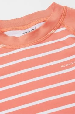 Polarn O. Pyret Red Striped Sunsafe Rash Vest -Angel & Rocket Shop D80070s3