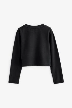 Next Black Celestial Rhinestone Long Sleeve Boxy T-Shirt (3-16yrs) -Angel & Rocket Shop D82861s6