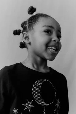 Next Black Celestial Rhinestone Long Sleeve Boxy T-Shirt (3-16yrs) -Angel & Rocket Shop D82861s8