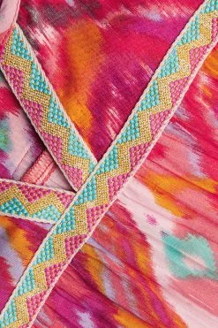 Monsoon Pink Paisley Ikat Print Lenzing EcoVero™ Dress 7 Monsoon Pink Paisley Ikat Print Lenzing EcoVero™ Dress -Angel & Rocket Shop D82982s3