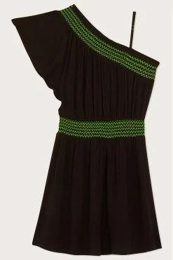 Monsoon Storm One Shoulder Black Dress Sew -Angel & Rocket Shop D82985s2