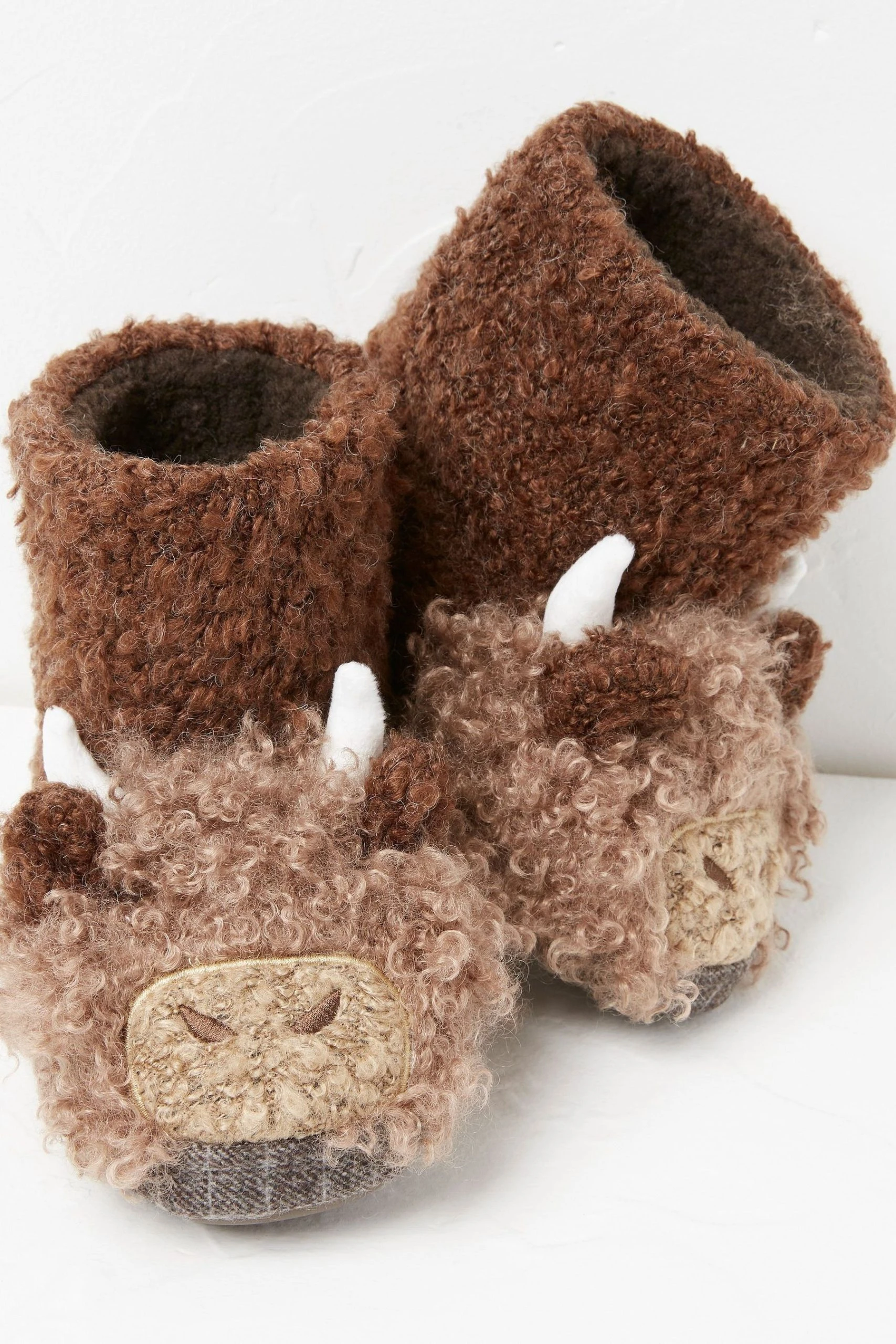 Fat Face FatFace Hamish Brown Cow Slipper Boots 4 Fat Face FatFace Hamish Brown Cow Slipper Boots - Image 2