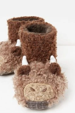 Fat Face FatFace Hamish Brown Cow Slipper Boots 9 Fat Face FatFace Hamish Brown Cow Slipper Boots -Angel & Rocket Shop D83096s4
