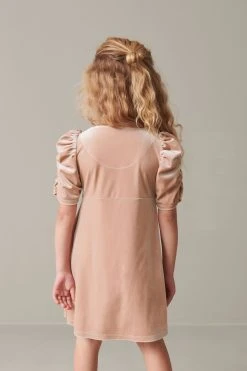 Next Velvet Shirred Sleeve Dress (3-16yrs) -Angel & Rocket Shop D87 546s4