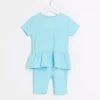 River Island Blue Rib Peplum Set -Angel & Rocket Shop D88243s