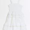 River Island Broderie Tiered White Dress 1 River Island Broderie Tiered White Dress -Angel & Rocket Shop D88310s