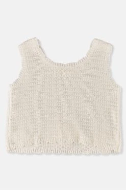 Angel & Rocket White Crochet Vest Top -Angel & Rocket Shop D89 030s3