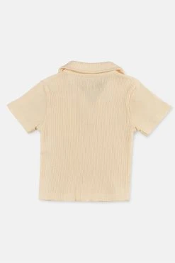 Angel & Rocket Yellow Taylor Skinny Rib Collar Top -Angel & Rocket Shop D89 053s3