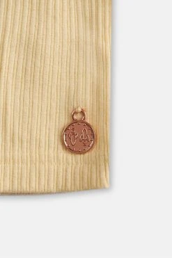 Angel & Rocket Yellow Taylor Skinny Rib Collar Top -Angel & Rocket Shop D89 053s4