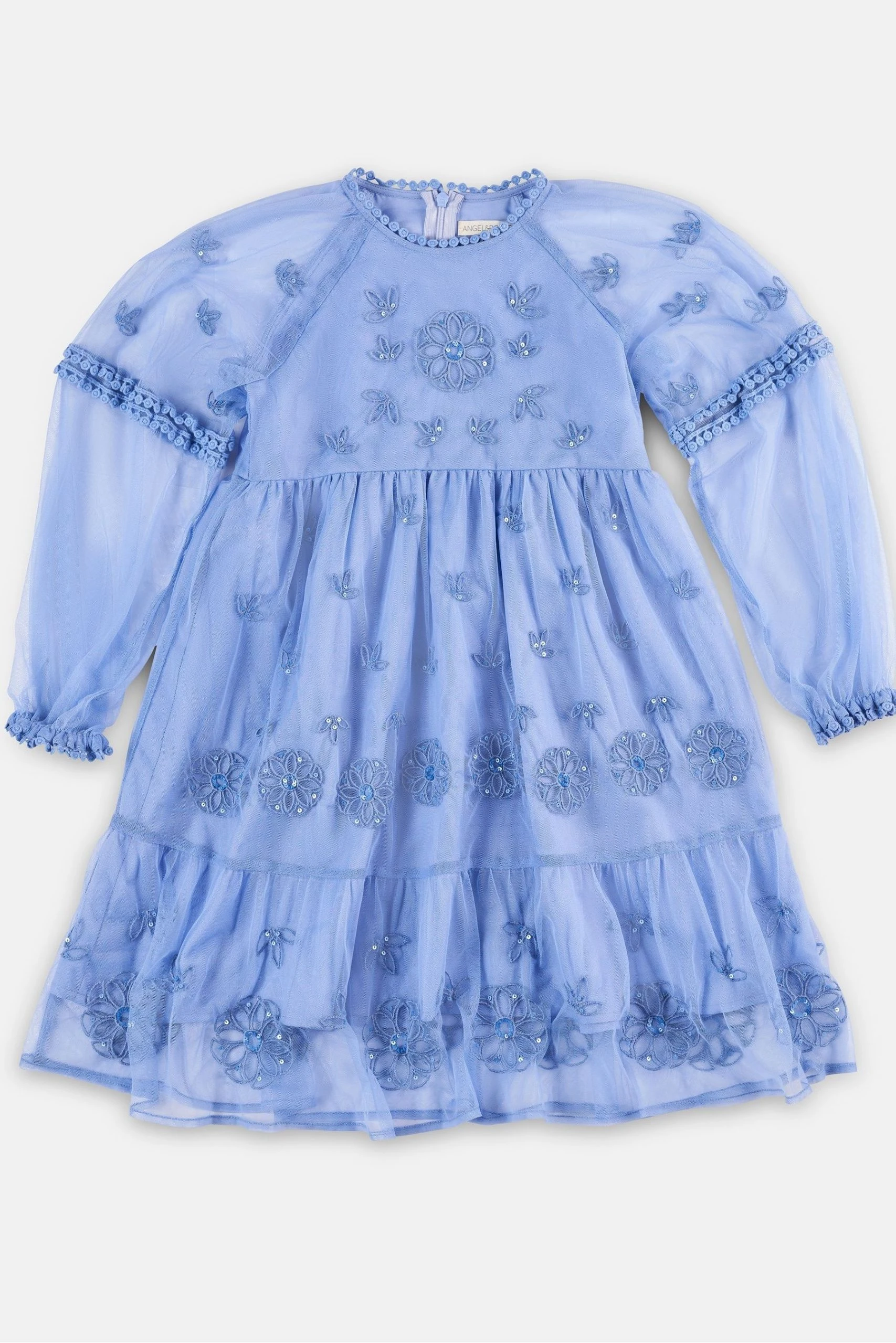 Angel & Rocket Blue Embroidered Boho Dress 4 Angel & Rocket Blue Embroidered Boho Dress - Image 2