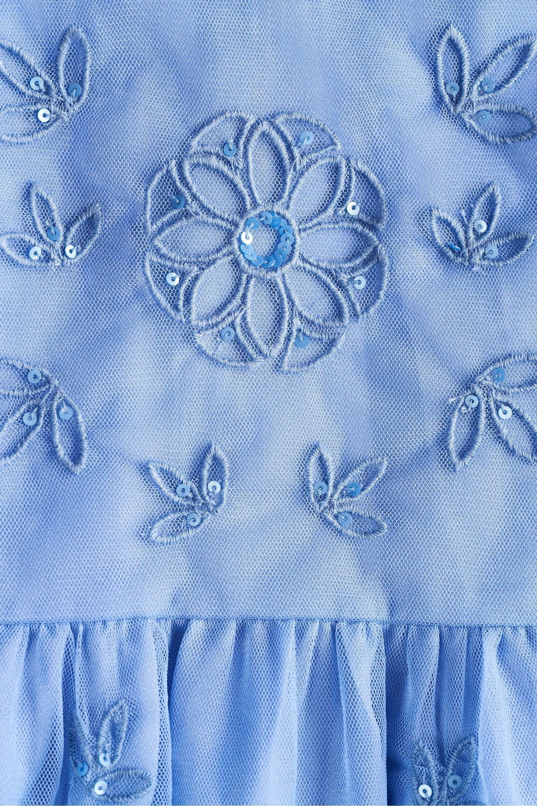Angel & Rocket Blue Embroidered Boho Dress 6 Angel & Rocket Blue Embroidered Boho Dress - Image 4